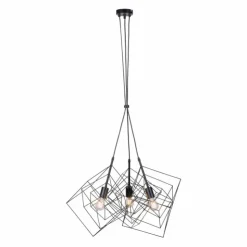 Luminaires Leuchten Direkt Suspensions|Suspension Leuchten-Direkt SKELETTON Noir, 3 lumières
