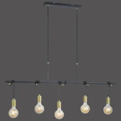 Luminaires Leuchten Direkt Suspensions|Suspension Leuchten-Direkt TAMARA Noir, 5 lumières