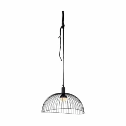 Suspension Leuchten-Direkt DAVID LED Noir, 1 lumière, Télécommandes, Changeur de couleurs
