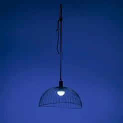 Suspension Leuchten-Direkt DAVID LED Noir, 1 lumière, Télécommandes, Changeur de couleurs