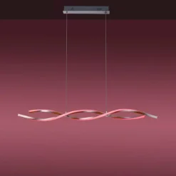 Suspension Leuchten-Direkt LOLAsmart-SWING LED Acier brossé, 2 lumières, Télécommandes, Changeur de couleurs