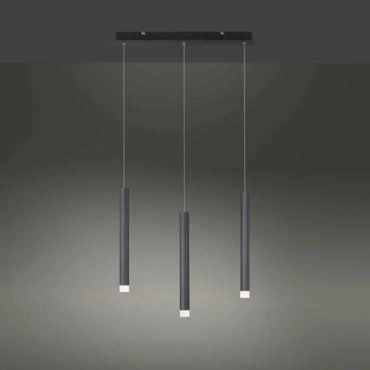 Luminaires Leuchten Direkt Éclairage Led|Suspension Leuchten-Direkt BRUNO LED Noir, 3 lumières