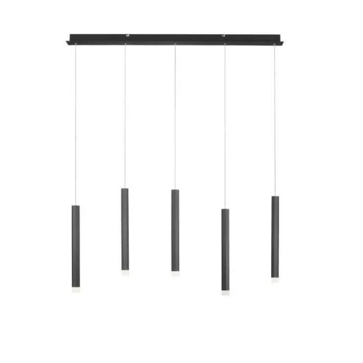 Luminaires Leuchten Direkt Éclairage Led|Suspension Leuchten-Direkt BRUNO LED Noir, 5 lumières