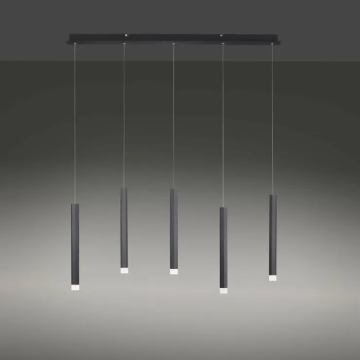 Luminaires Leuchten Direkt Éclairage Led|Suspension Leuchten-Direkt BRUNO LED Noir, 5 lumières
