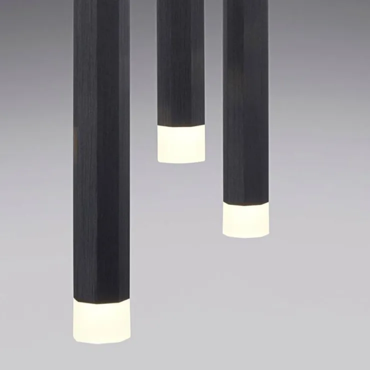 Luminaires Leuchten Direkt Éclairage Led|Suspension Leuchten-Direkt BRUNO LED Noir, 5 lumières