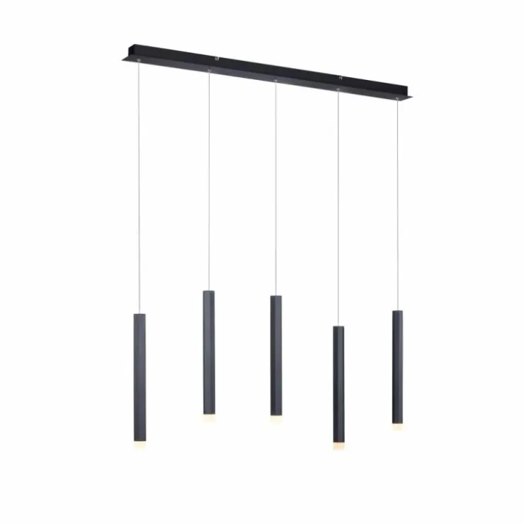 Luminaires Leuchten Direkt Éclairage Led|Suspension Leuchten-Direkt BRUNO LED Noir, 5 lumières
