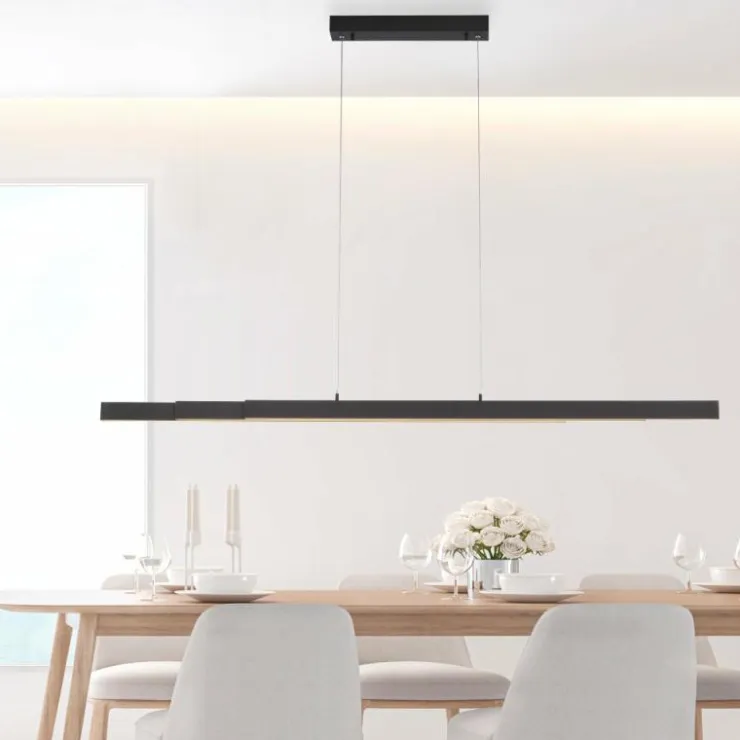 Luminaires Leuchten Direkt Éclairage Led|Suspension Leuchten-Direkt LUZI LED Anthracite, 3 lumières