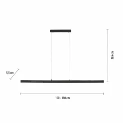 Luminaires Leuchten Direkt Éclairage Led|Suspension Leuchten-Direkt LUZI LED Anthracite, 3 lumières
