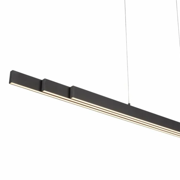 Luminaires Leuchten Direkt Éclairage Led|Suspension Leuchten-Direkt LUZI LED Anthracite, 3 lumières