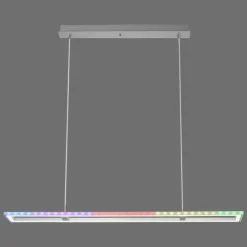 Luminaires Leuchten Direkt Éclairage Led|Suspension Leuchten-Direkt FELIX60 LED Acier brossé, 2 lumières, Télécommandes, Changeur de couleurs