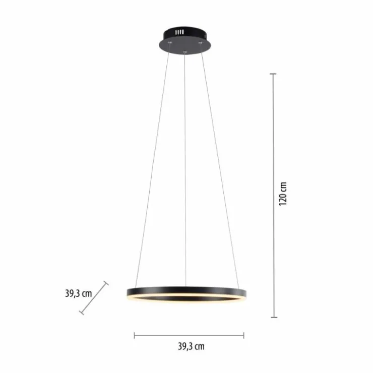 Luminaires Leuchten Direkt Éclairage Led|Suspension Leuchten-Direkt RITUS LED Anthracite, 1 lumière