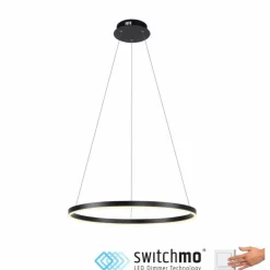 Luminaires Leuchten Direkt Suspensions|Suspension Leuchten-Direkt RITUS LED Noir, 1 lumière