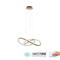 Luminaires Leuchten Direkt Éclairage Led|Suspension Leuchten-Direkt MARIA LED Laiton, 1 lumière