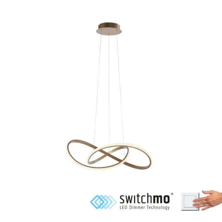 Luminaires Leuchten Direkt Éclairage Led|Suspension Leuchten-Direkt MARIA LED Laiton, 1 lumière