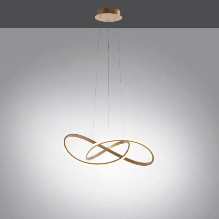 Luminaires Leuchten Direkt Éclairage Led|Suspension Leuchten-Direkt MARIA LED Laiton, 1 lumière