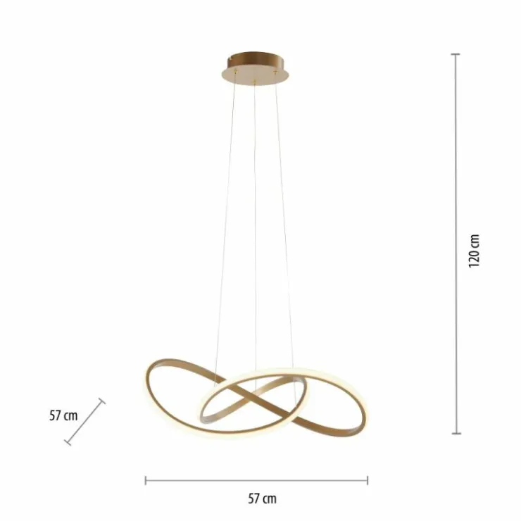 Luminaires Leuchten Direkt Éclairage Led|Suspension Leuchten-Direkt MARIA LED Laiton, 1 lumière
