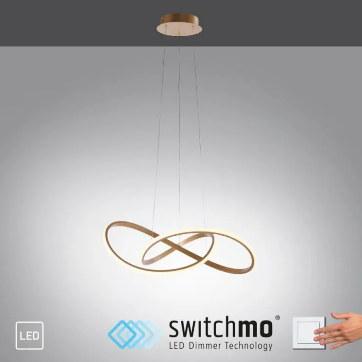 Luminaires Leuchten Direkt Éclairage Led|Suspension Leuchten-Direkt MARIA LED Laiton, 1 lumière