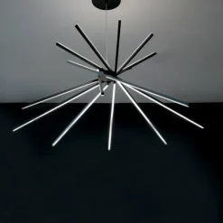 Luce Design Suspensions|Suspension Shanghai LED Noir, 8 lumières