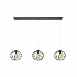 Luminaires Lucide Suspensions|Suspension Lucide DANZA Noir, 3 lumières