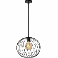 Luminaires Lucide Suspensions|Suspension Lucide DANZA Noir, 1 lumière