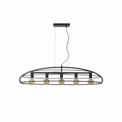 Luminaires Lucide Suspensions|Suspension Lucide DIKRA Noir, 5 lumières