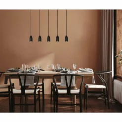 Luminaires Lucide Suspensions|Suspension Lucide EVORA Noir, 5 lumières