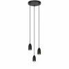 Luminaires Lucide Suspensions|Suspension Lucide EVORA Noir, 3 lumières
