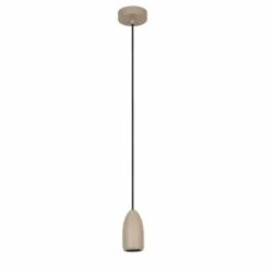 Luminaires Lucide Suspensions|Suspension Lucide EVORA Taupe, 1 lumière