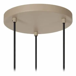 Luminaires Lucide Suspensions|Suspension Lucide EVORA Taupe, 3 lumières