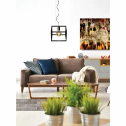 Luminaires Lucide Suspensions|Suspension Lucide FABIAN Noir, 1 lumière
