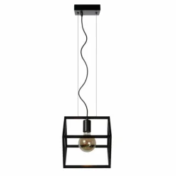 Luminaires Lucide Suspensions|Suspension Lucide FABIAN Noir, 1 lumière