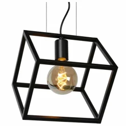 Luminaires Lucide Suspensions|Suspension Lucide FABIAN Noir, 1 lumière