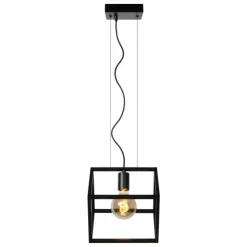Luminaires Lucide Suspensions|Suspension Lucide FABIAN Noir, 1 lumière