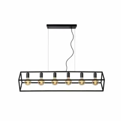 Luminaires Lucide Suspensions|Suspension Lucide FABIAN Noir, 6 lumières