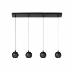 Luminaires Lucide Suspensions|Suspension Lucide FAVORI Noir, 4 lumières