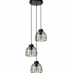 Luminaires Lucide Suspensions|Suspension Lucide FILOX Noir, 3 lumières