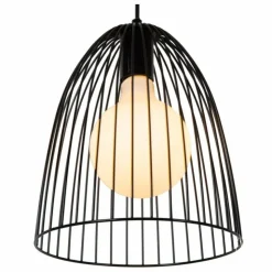 Luminaires Lucide Suspensions|Suspension Lucide MACARONS Noir, 1 lumière