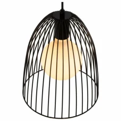 Luminaires Lucide Suspensions|Suspension Lucide MACARONS Noir, 1 lumière