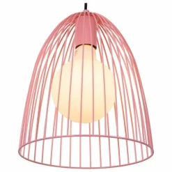 Luminaires Lucide Suspensions|Suspension Lucide MACARONS Rose, 1 lumière