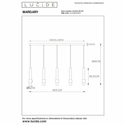 Luminaires Lucide Éclairage Led|Suspension Lucide MARGARY LED Moka, 5 lumières