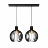 Luminaires Lucide Suspensions|Suspension Lucide MIKAELA Noir, 2 lumières