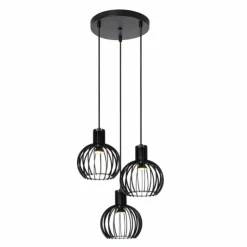 Luminaires Lucide Suspensions|Suspension Lucide MIKAELA Noir, 3 lumières