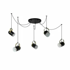 Luminaires Lucide Suspensions|Suspension Lucide SWAPP Noir, 5 lumières