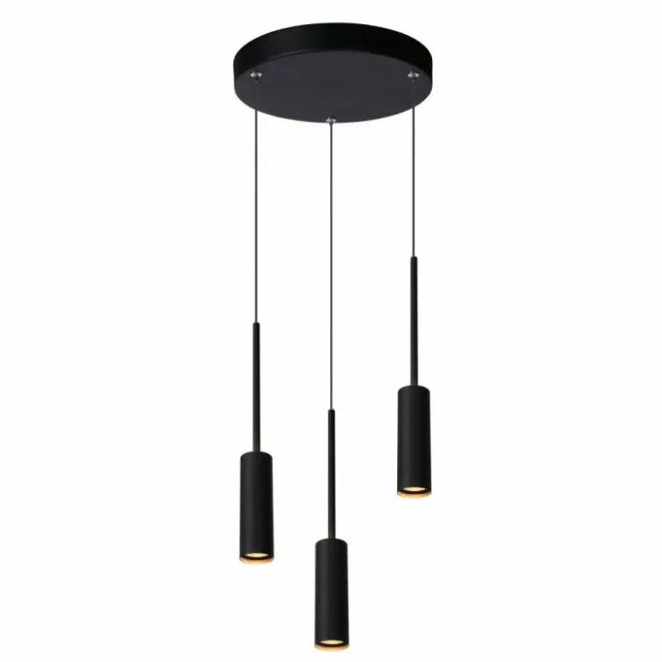 Luminaires Lucide Éclairage Led|Suspension Lucide TUBULE LED Noir, 3 lumières