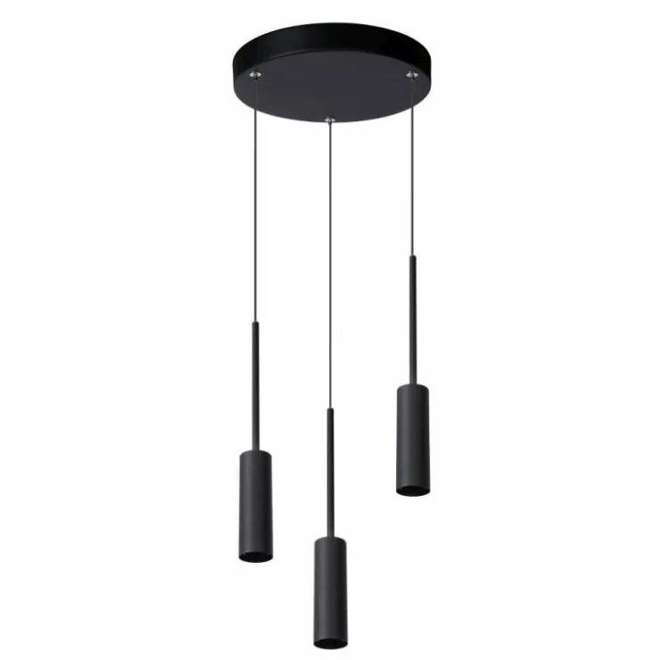 Luminaires Lucide Éclairage Led|Suspension Lucide TUBULE LED Noir, 3 lumières