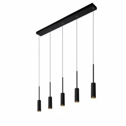 Luminaires Lucide Éclairage Led|Suspension Lucide TUBULE LED Noir, 5 lumières