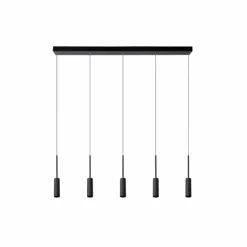 Luminaires Lucide Éclairage Led|Suspension Lucide TUBULE LED Noir, 5 lumières