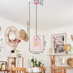 hofstein Suspensions|Suspension Malette Rose, 1 lumière