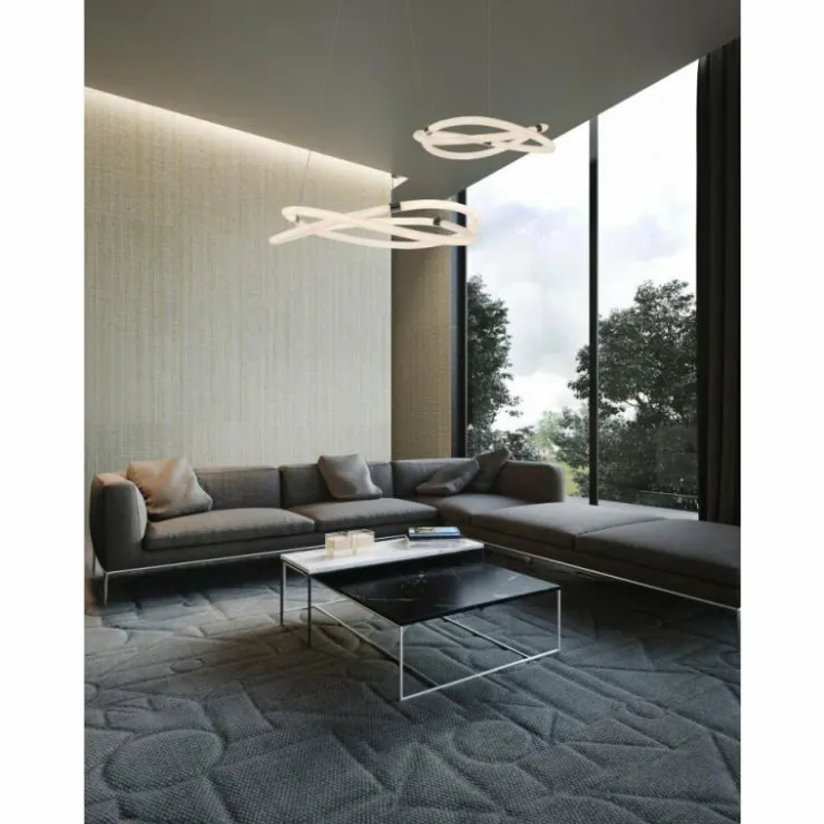 Luminaires Mantra Éclairage Led|Suspension Mantra INFINITY LINE LED Chrome, Blanc, 1 lumière