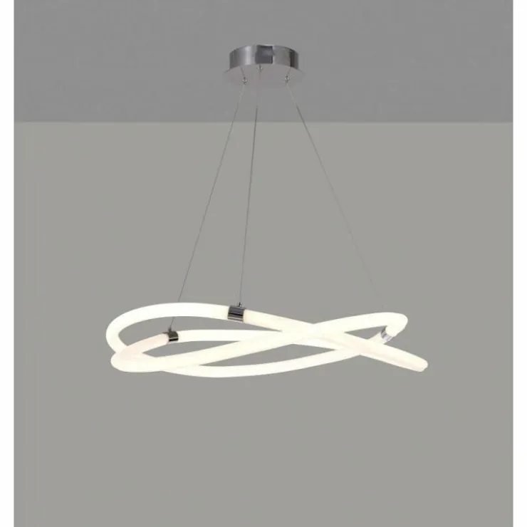 Luminaires Mantra Éclairage Led|Suspension Mantra INFINITY LINE LED Chrome, Blanc, 1 lumière